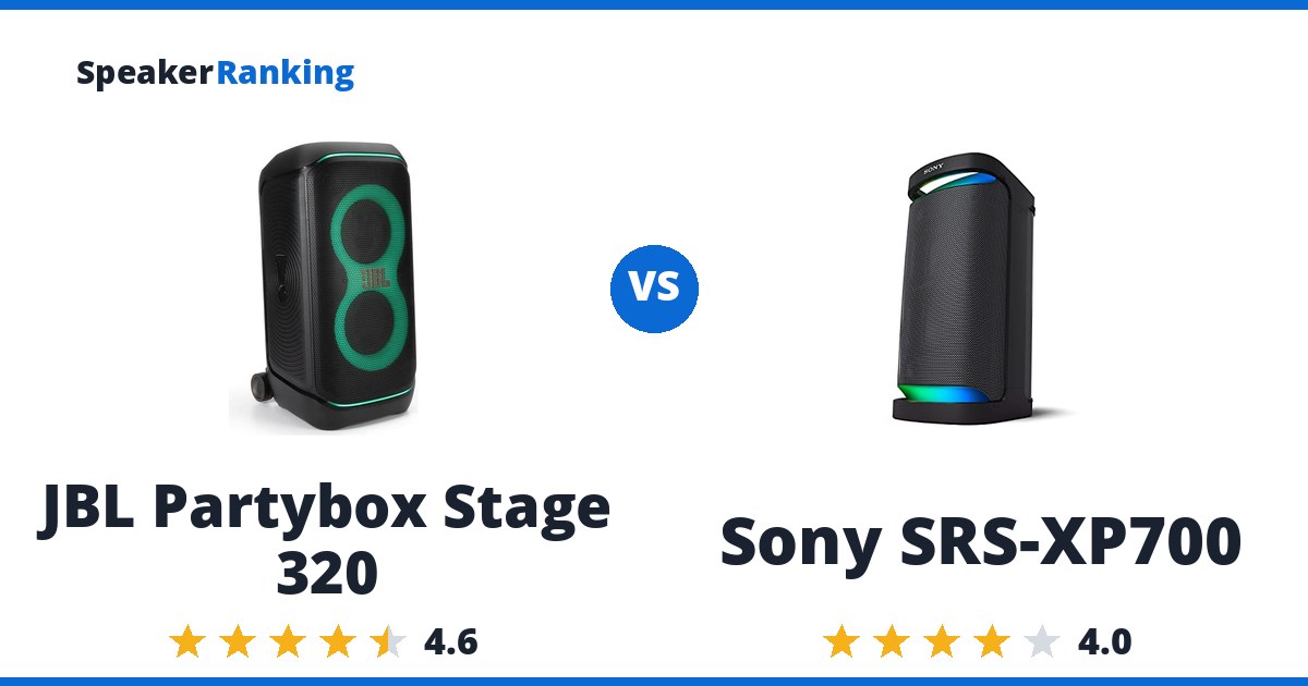JBL Partybox Stage 320 vs Sony SRS-XP700