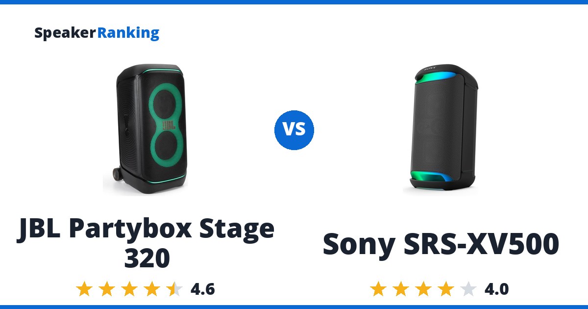 JBL Partybox Stage 320 vs Sony SRS-XV500