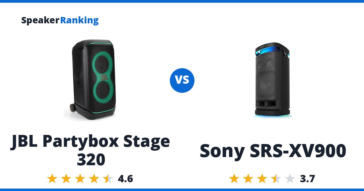 JBL Partybox Stage 320 vs Sony SRS-XV900