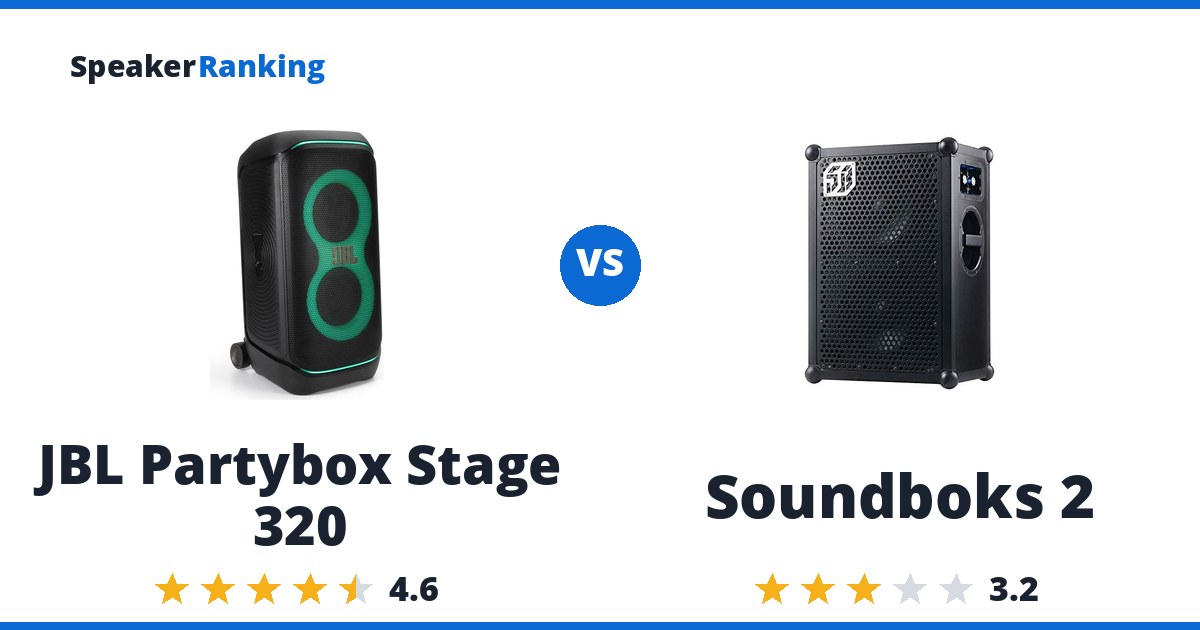 JBL Partybox Stage 320 vs Soundboks 2