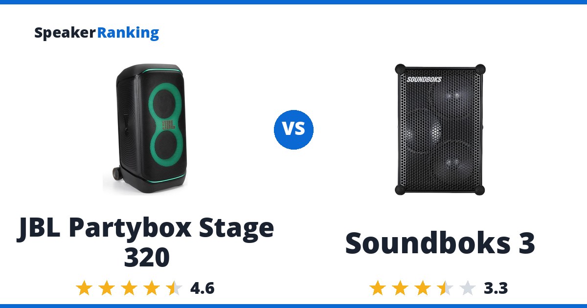 JBL Partybox Stage 320 vs Soundboks 3