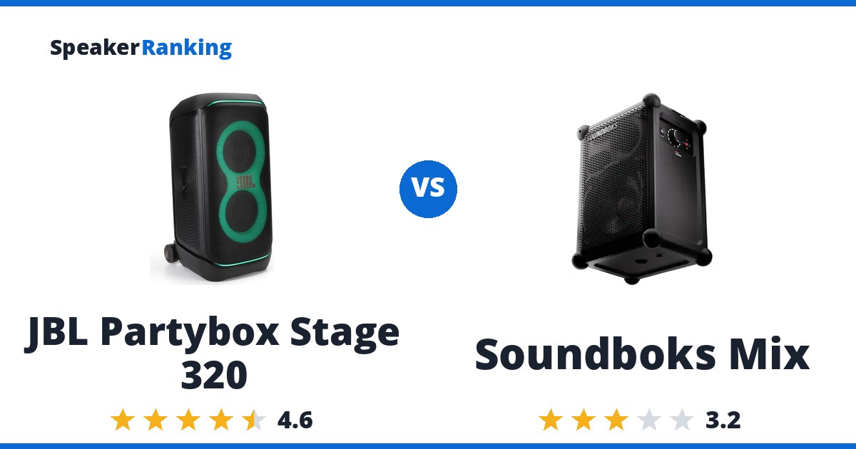 JBL Partybox Stage 320 vs Soundboks Mix