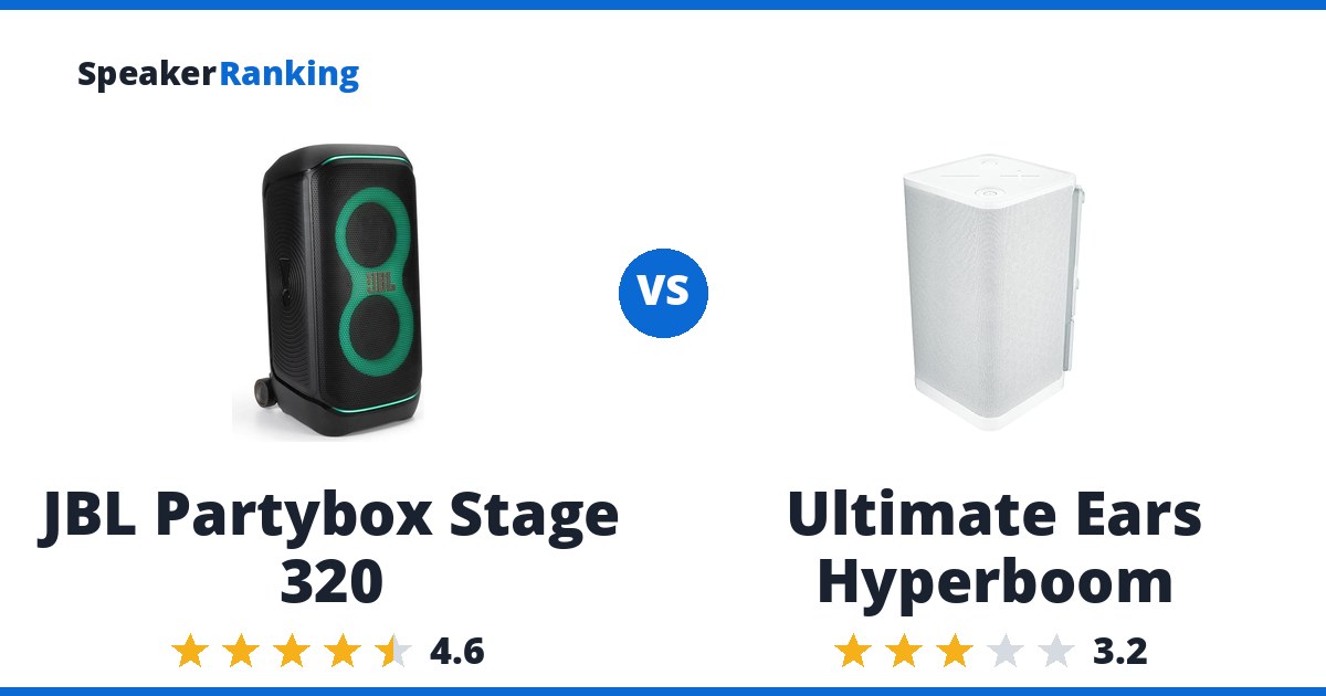 JBL Partybox Stage 320 vs Ultimate Ears Hyperboom