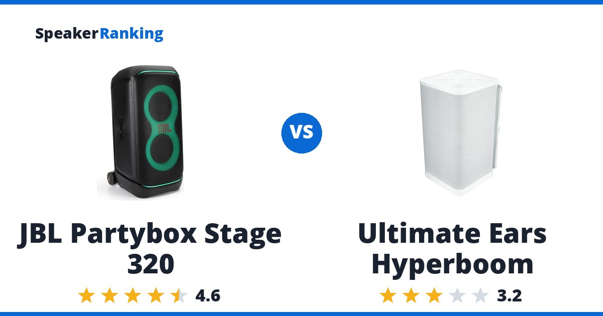 JBL Partybox Stage 320 vs Ultimate Ears Hyperboom