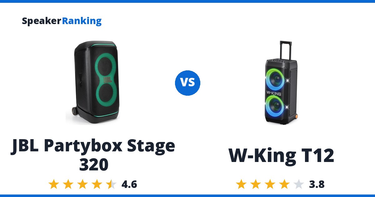 JBL Partybox Stage 320 vs W-King T12