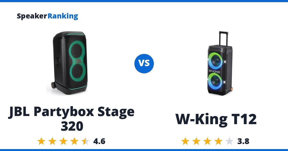 JBL Partybox Stage 320 vs W-King T12