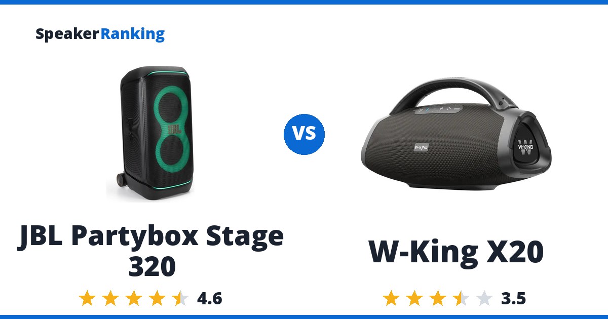 JBL Partybox Stage 320 vs W-King X20