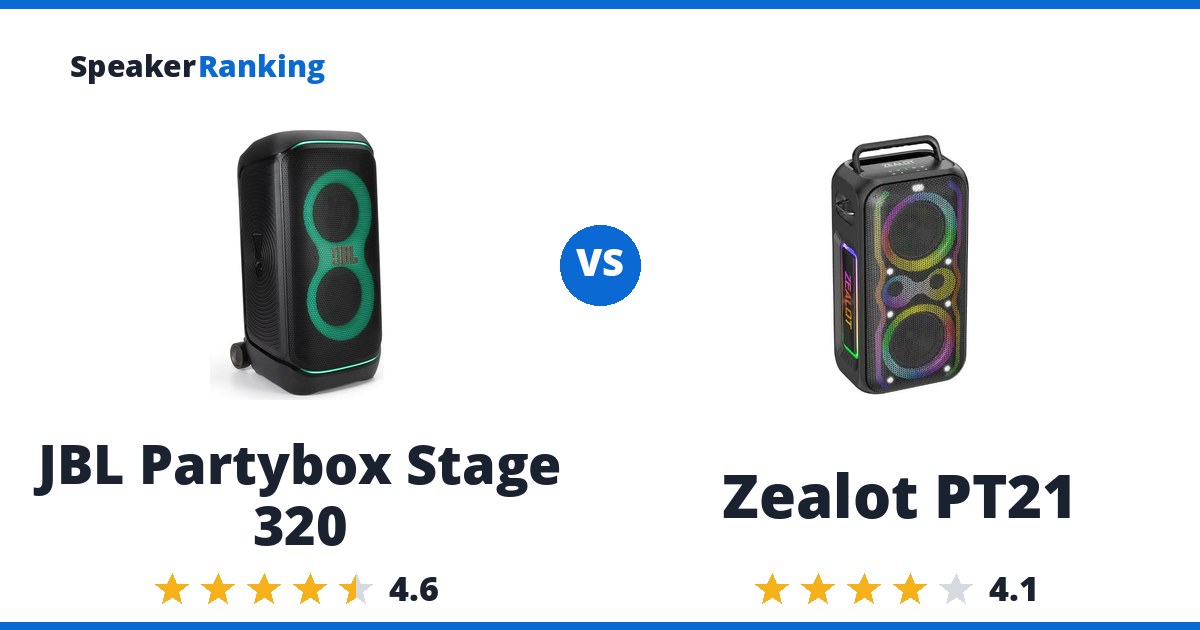JBL Partybox Stage 320 vs Zealot PT21