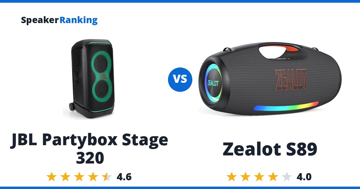 JBL Partybox Stage 320 vs Zealot S89