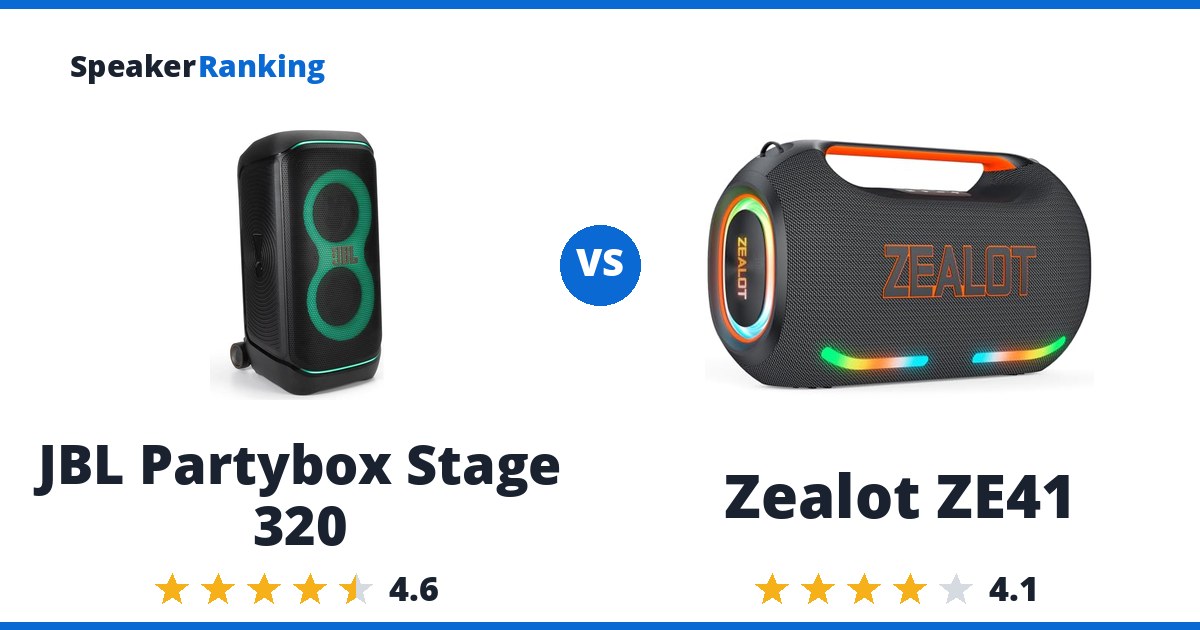 JBL Partybox Stage 320 vs Zealot ZE41