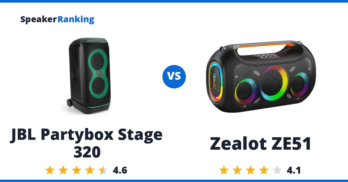 JBL Partybox Stage 320 vs Zealot ZE51