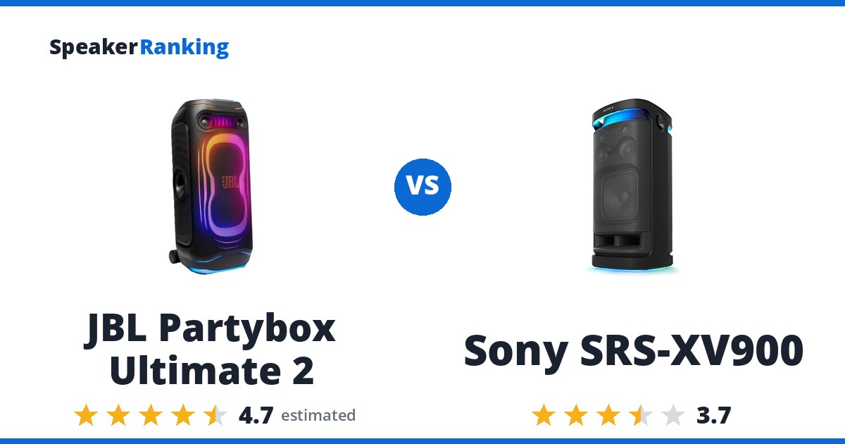 JBL Partybox Ultimate 2 vs Sony SRS-XV900