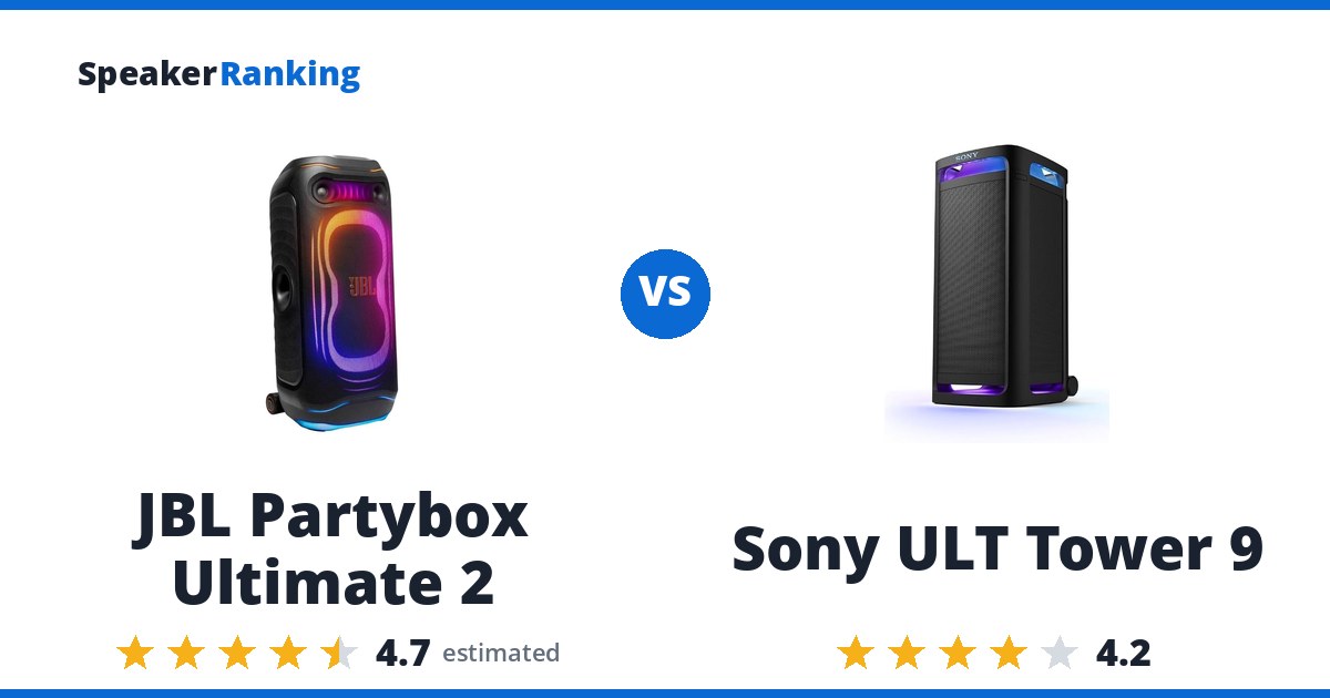 JBL Partybox Ultimate 2 vs Sony ULT Tower 9