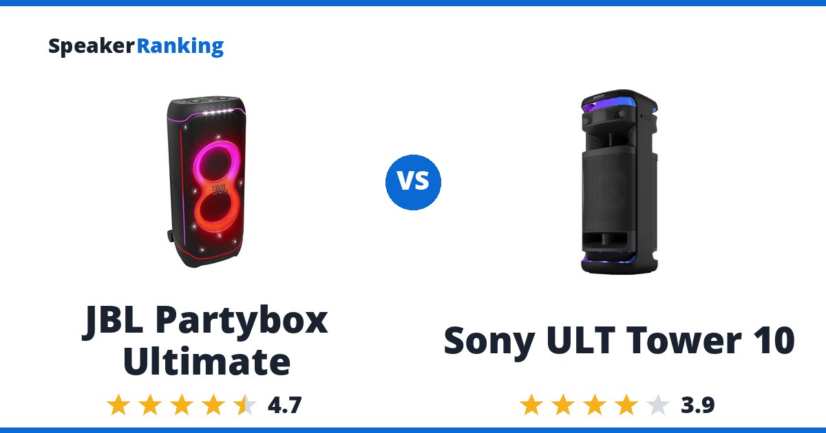 JBL Partybox Ultimate vs Sony ULT Tower 10