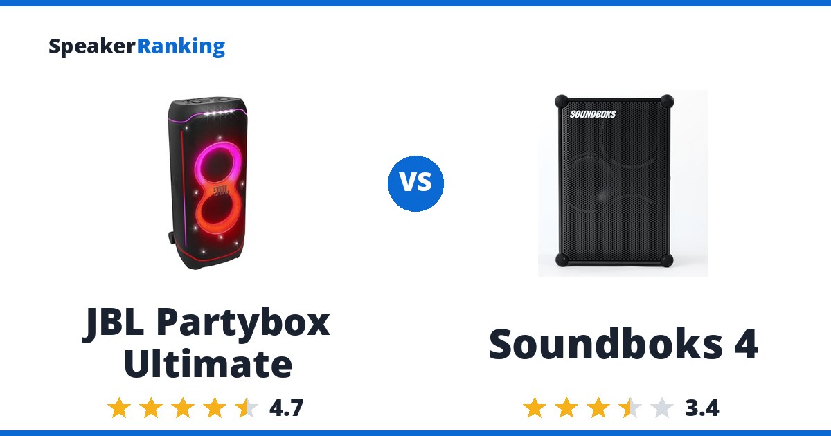 JBL Partybox Ultimate vs Soundboks 4
