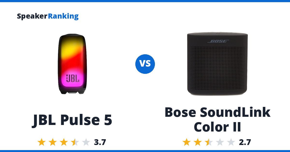 JBL Pulse 5 vs Bose SoundLink Color II