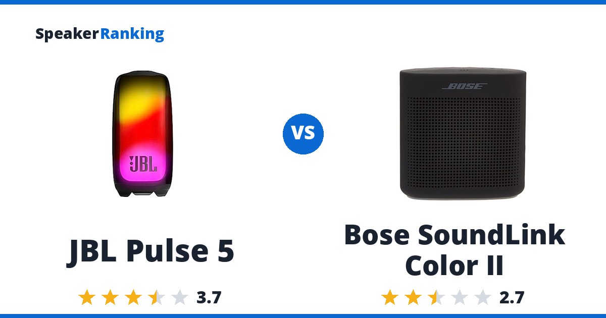JBL Pulse 5 vs Bose SoundLink Color II