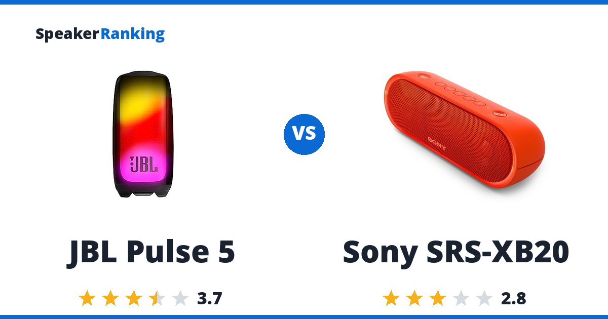 JBL Pulse 5 vs Sony SRS-XB20