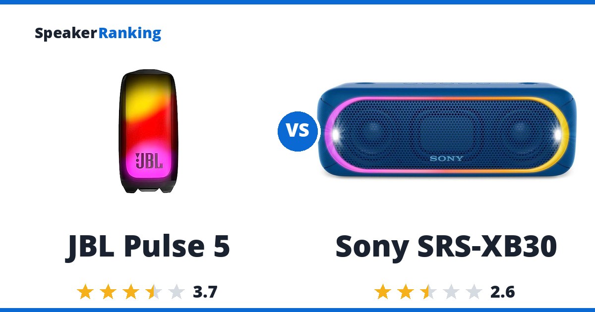 JBL Pulse 5 vs Sony SRS-XB30