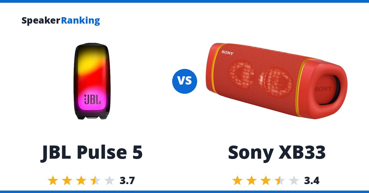 JBL Pulse 5 vs Sony XB33