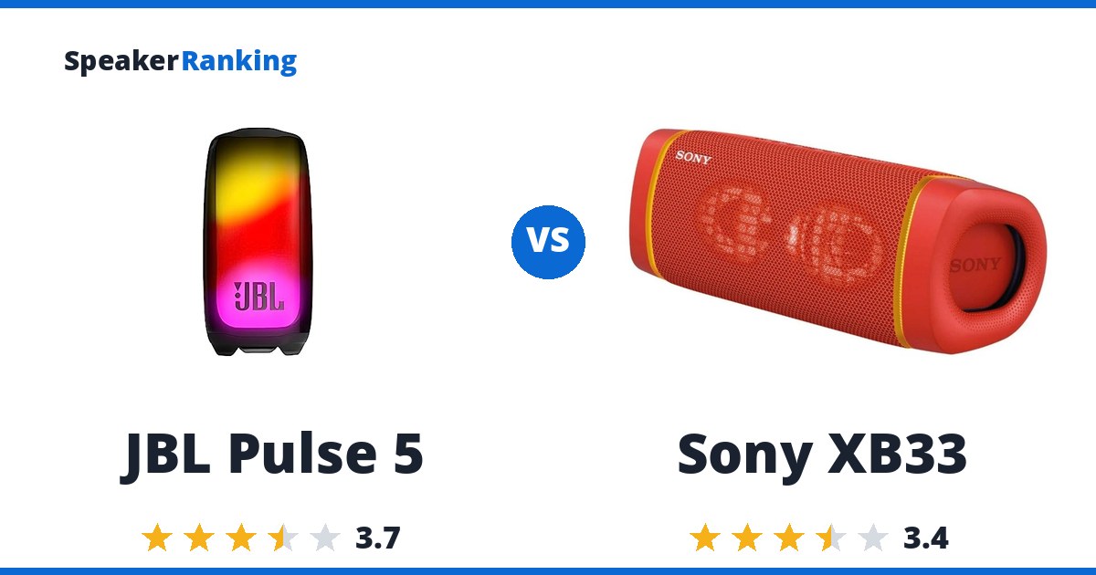 JBL Pulse 5 vs Sony XB33