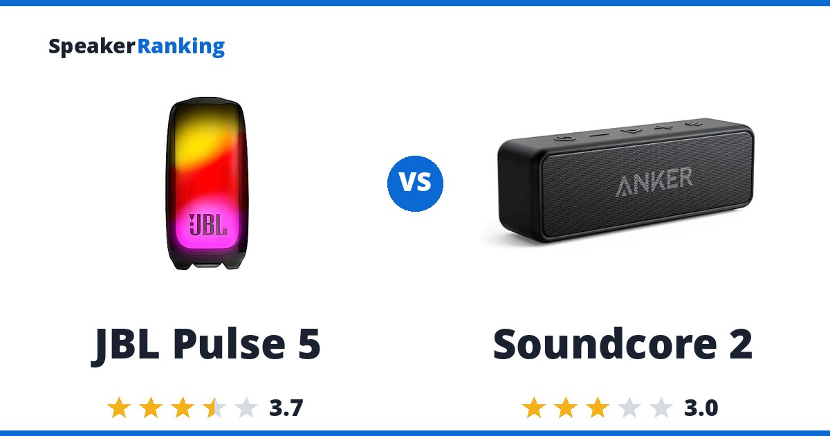 JBL Pulse 5 vs Soundcore 2