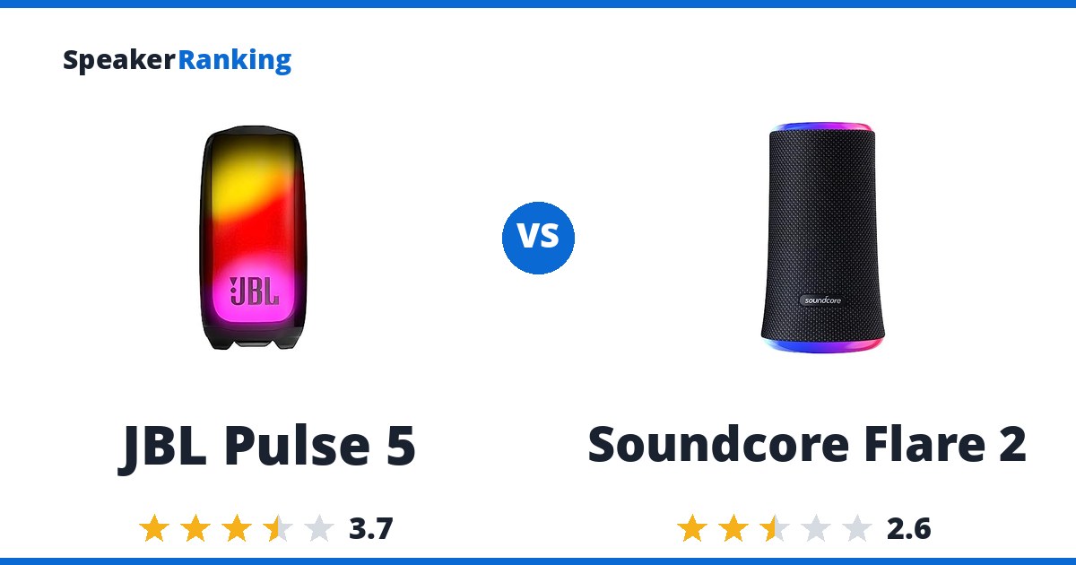 JBL Pulse 5 vs Soundcore Flare 2