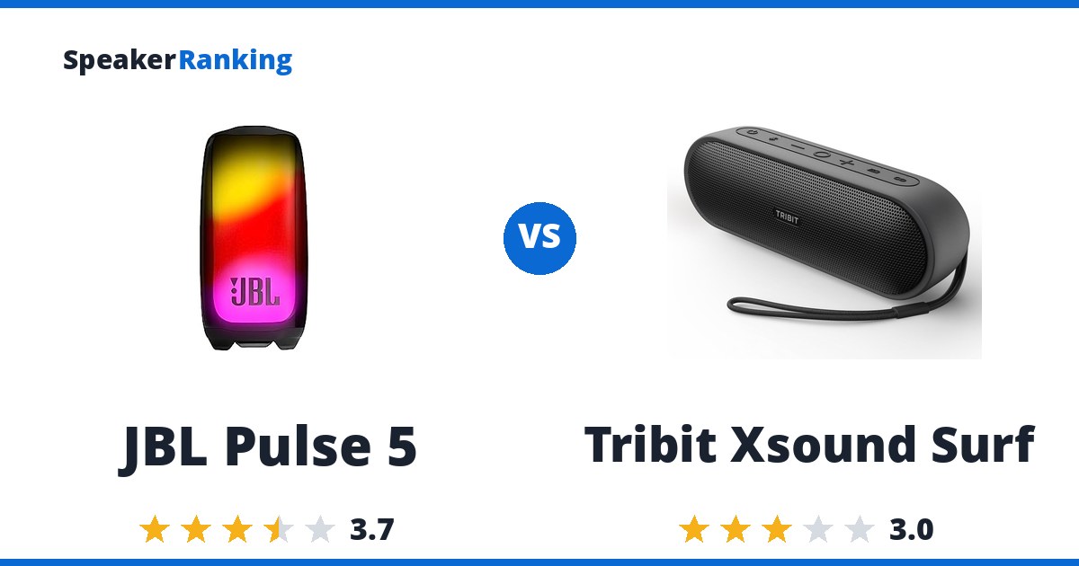 JBL Pulse 5 vs Tribit Xsound Surf