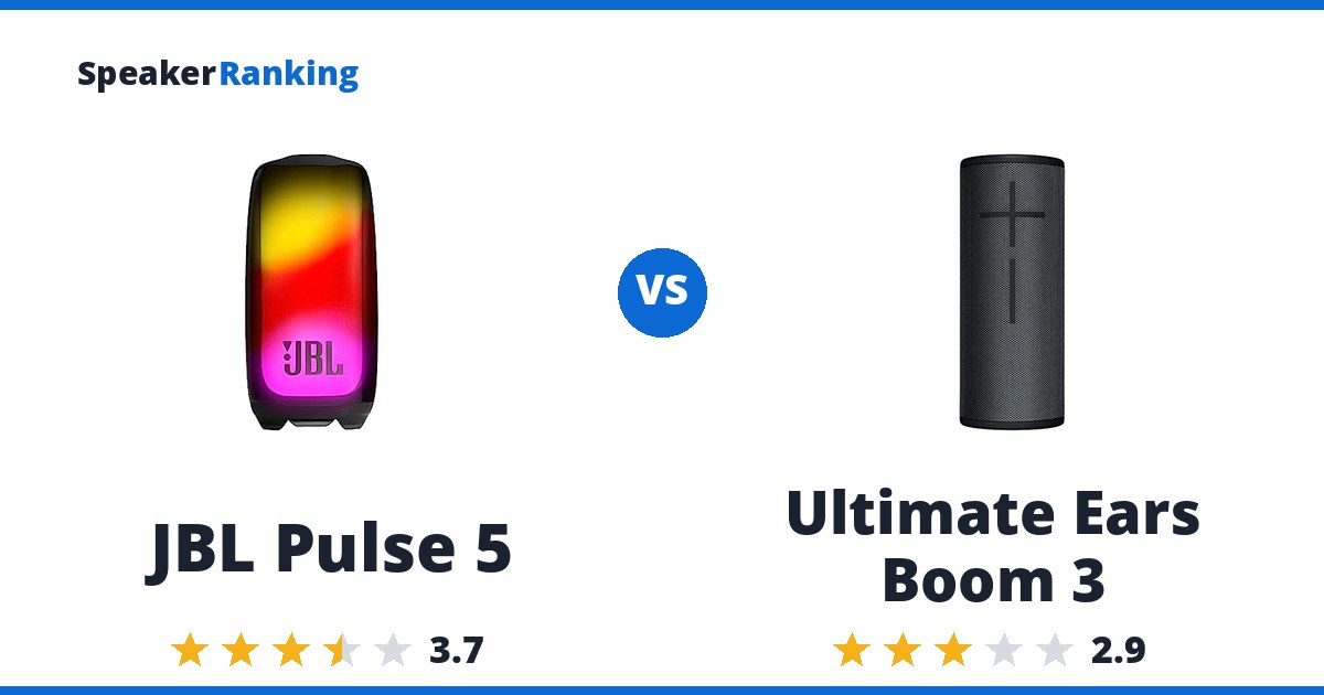 JBL Pulse 5 vs Ultimate Ears Boom 3