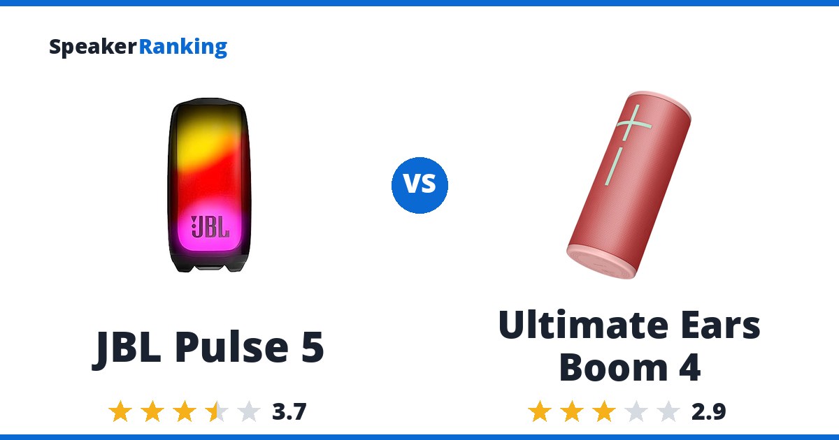 JBL Pulse 5 vs Ultimate Ears Boom 4