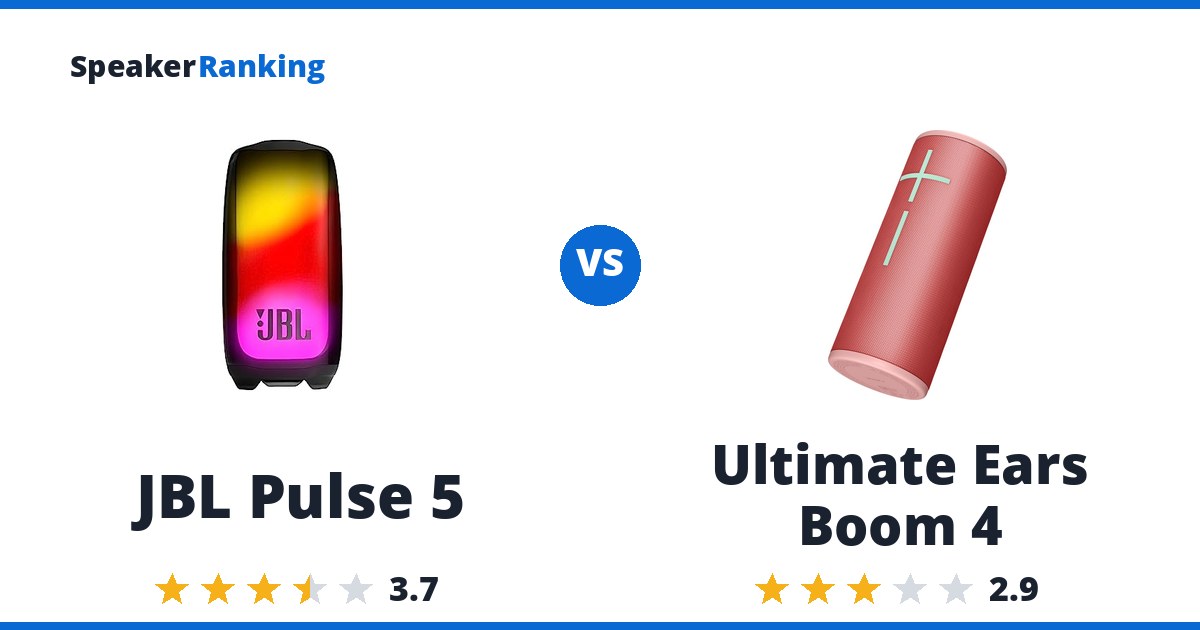 JBL Pulse 5 vs Ultimate Ears Boom 4