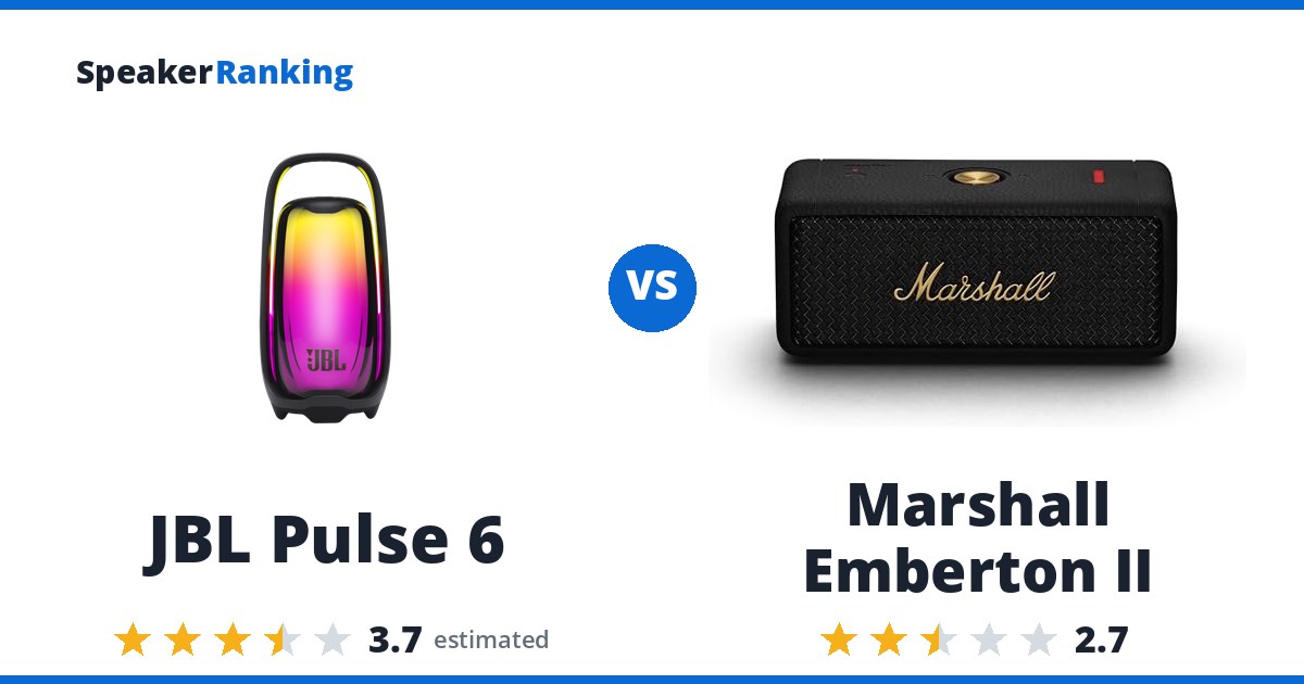JBL Pulse 6 vs Marshall Emberton II