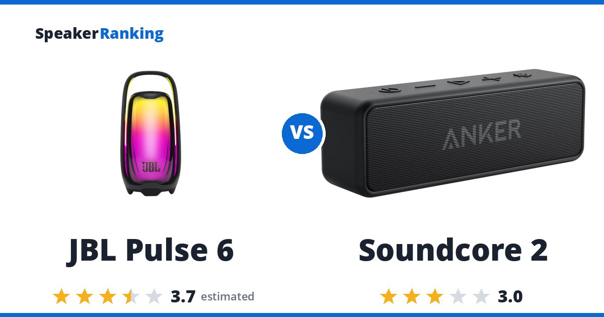 JBL Pulse 6 vs Soundcore 2