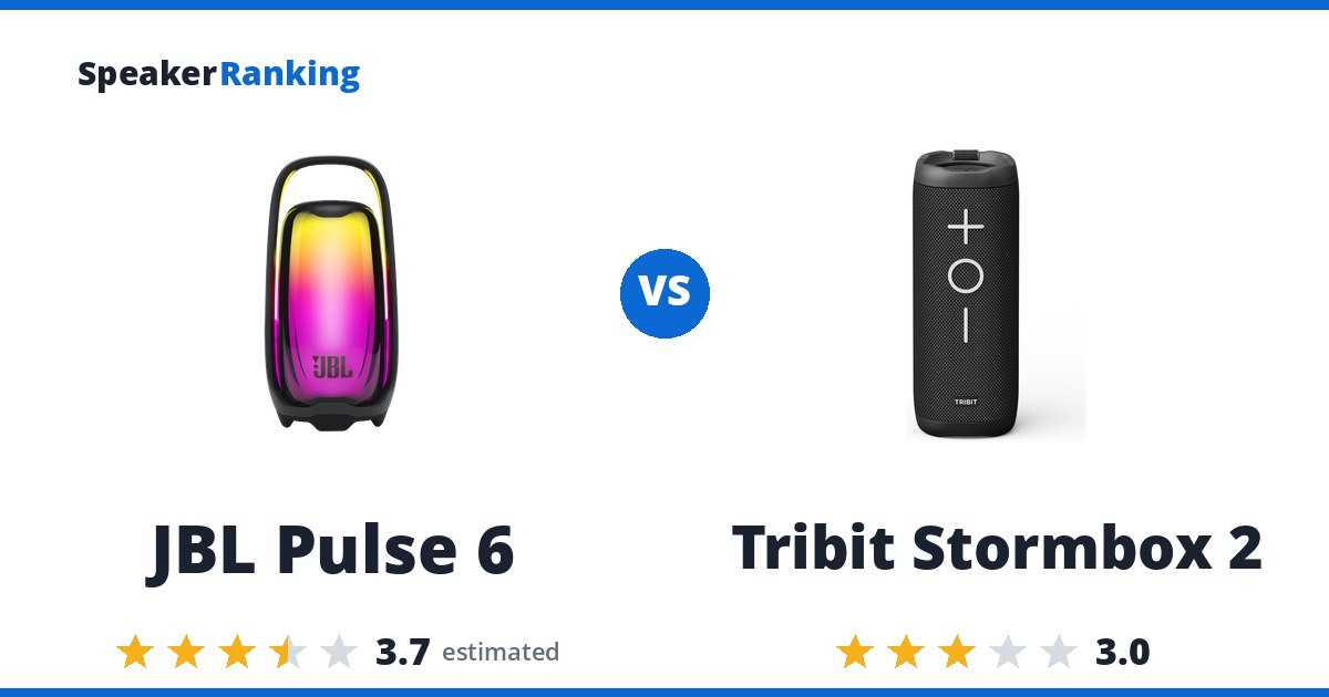 JBL Pulse 6 vs Tribit Stormbox 2