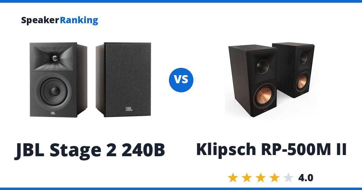 JBL Stage 2 240B vs Klipsch RP-500M II