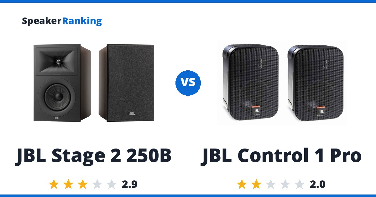 JBL Stage 2 250B vs JBL Control 1 Pro