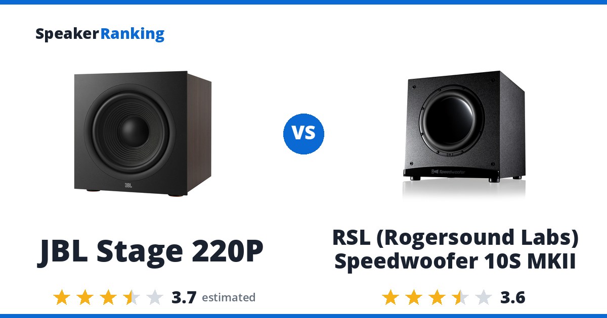 JBL Stage 220P vs RSL (Rogersound Labs) Speedwoofer 10S MKII