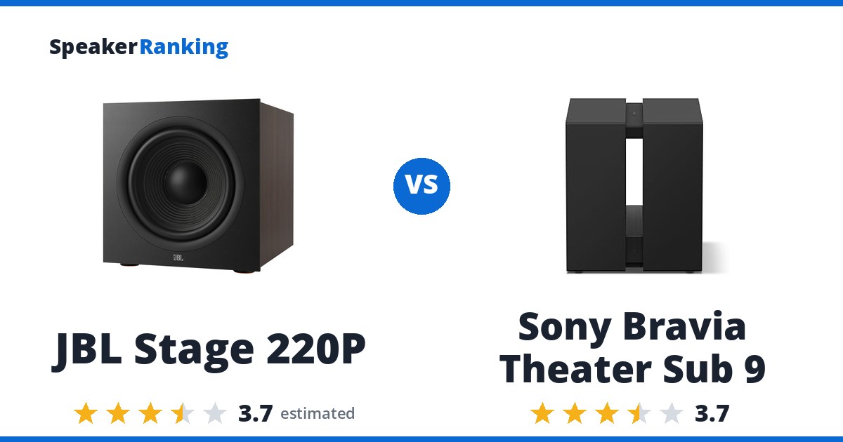 JBL Stage 220P vs Sony Bravia Theater Sub 9