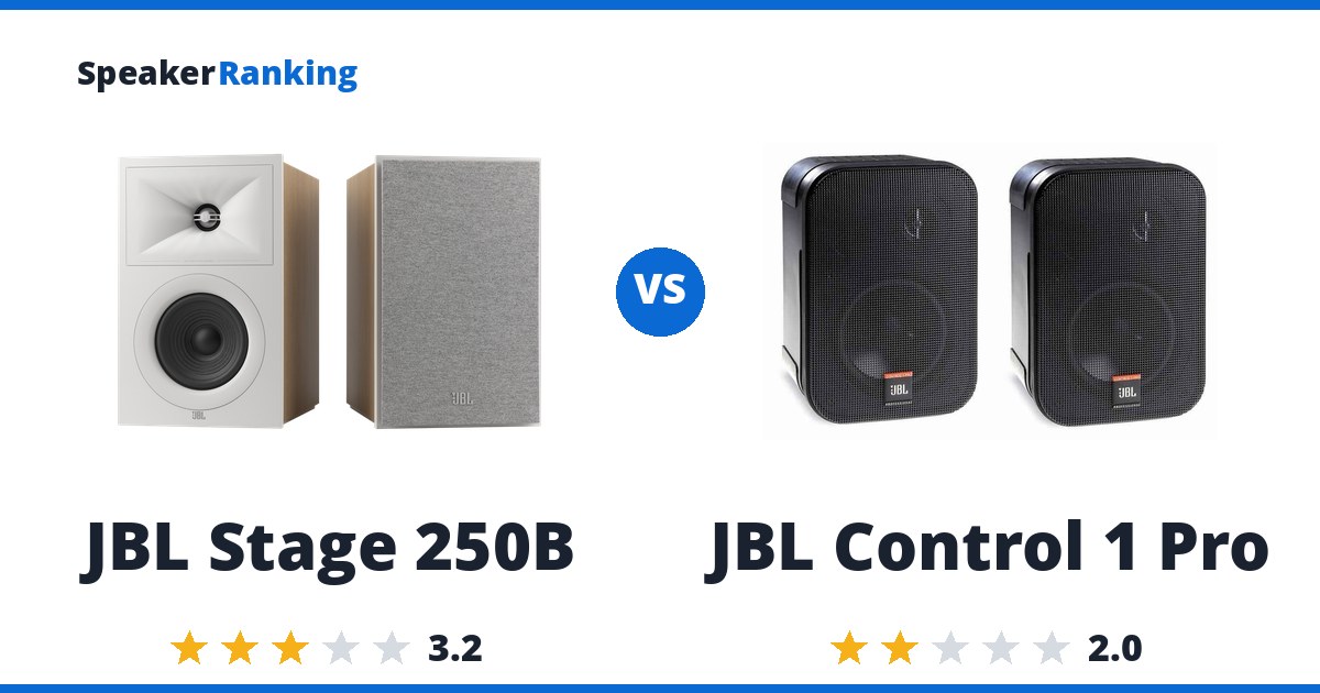 JBL Stage 250B vs JBL Control 1 Pro