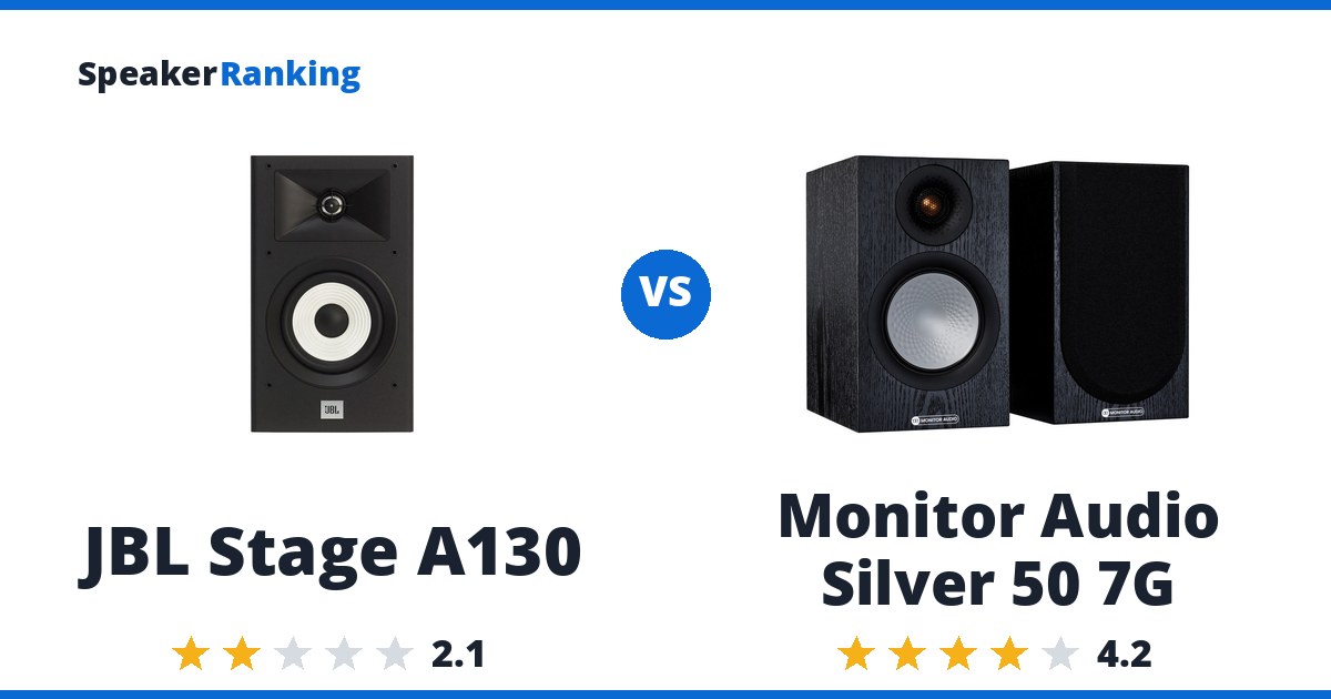 JBL Stage A130 vs Monitor Audio Silver 50 7G