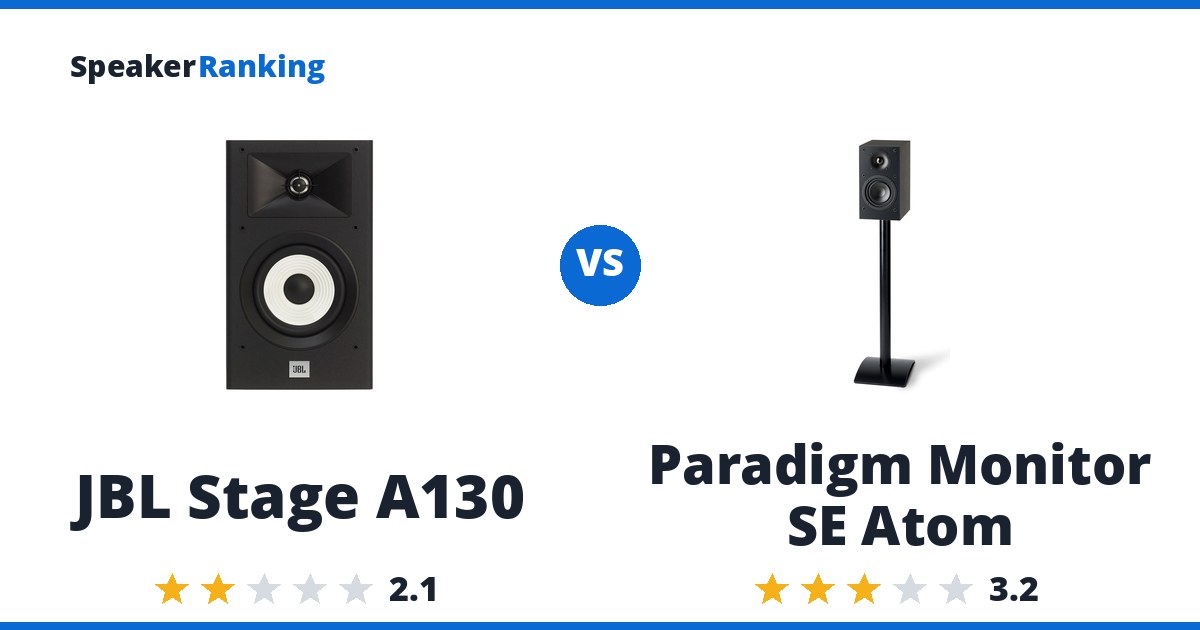 JBL Stage A130 vs Paradigm Monitor SE Atom