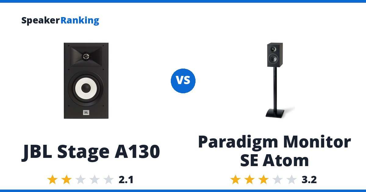 JBL Stage A130 vs Paradigm Monitor SE Atom