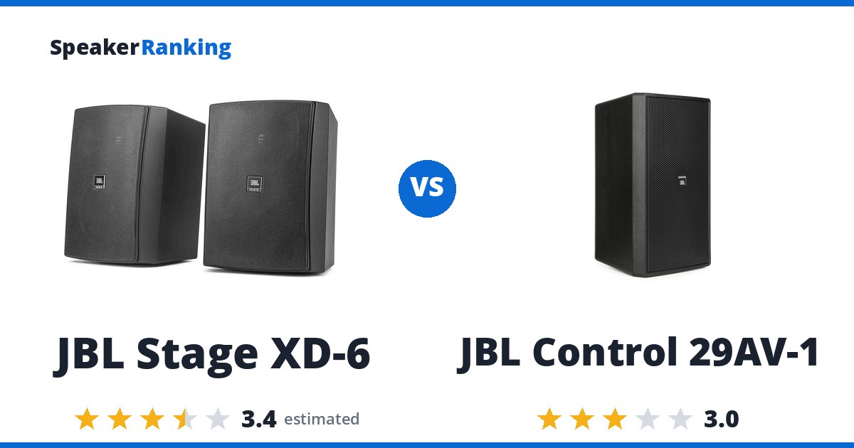 JBL Stage XD-6 vs JBL Control 29AV-1