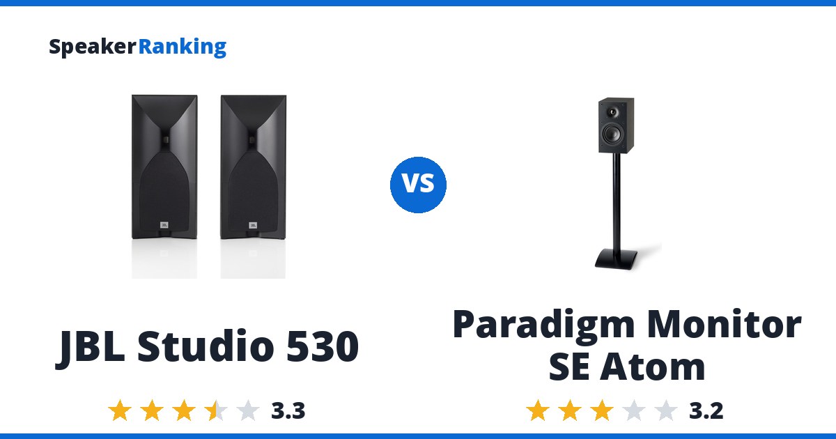 JBL Studio 530 vs Paradigm Monitor SE Atom