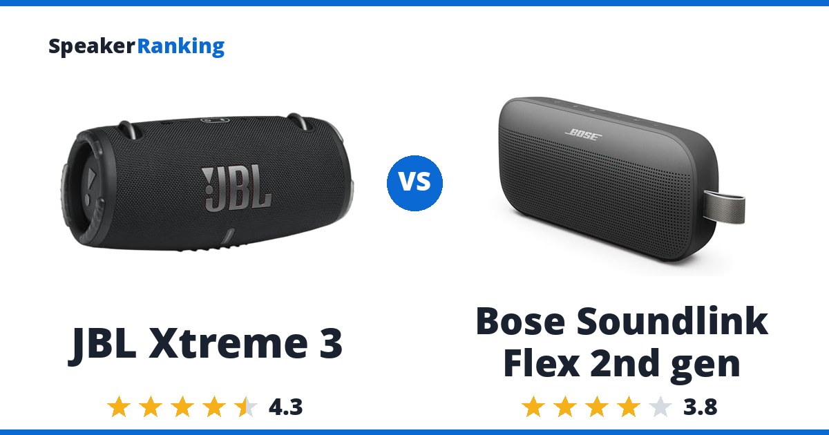 JBL Xtreme 3 vs Bose Soundlink Flex 2nd gen