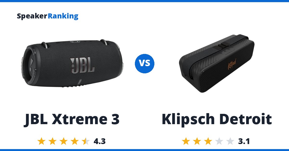 JBL Xtreme 3 vs Klipsch Detroit