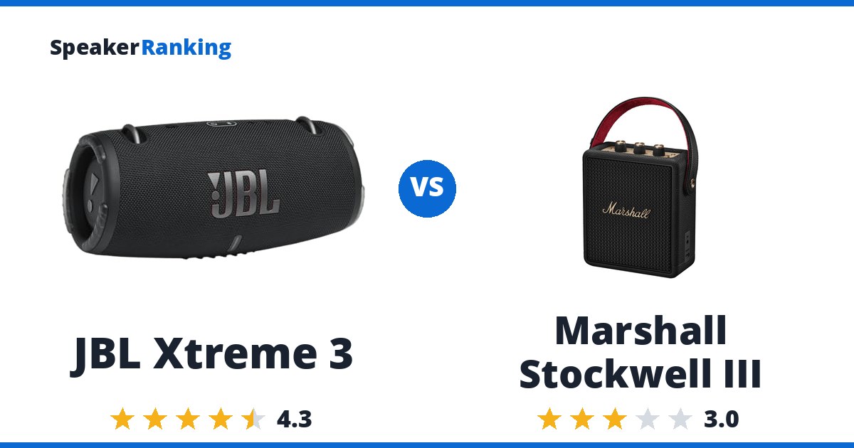 JBL Xtreme 3 vs Marshall Stockwell III