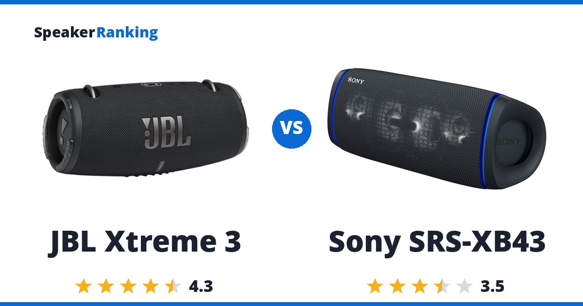 JBL Xtreme 3 vs Sony SRS-XB43