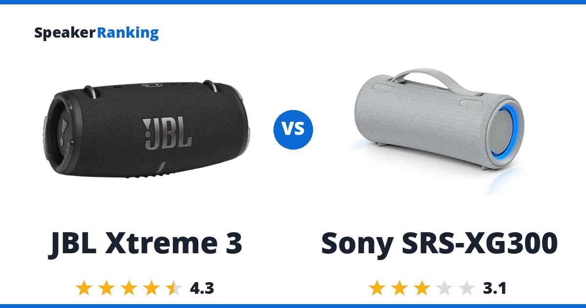 JBL Xtreme 3 vs Sony SRS-XG300