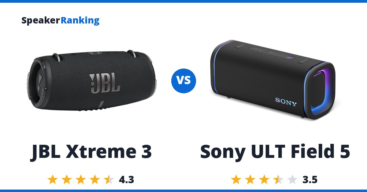 JBL Xtreme 3 vs Sony ULT Field 5
